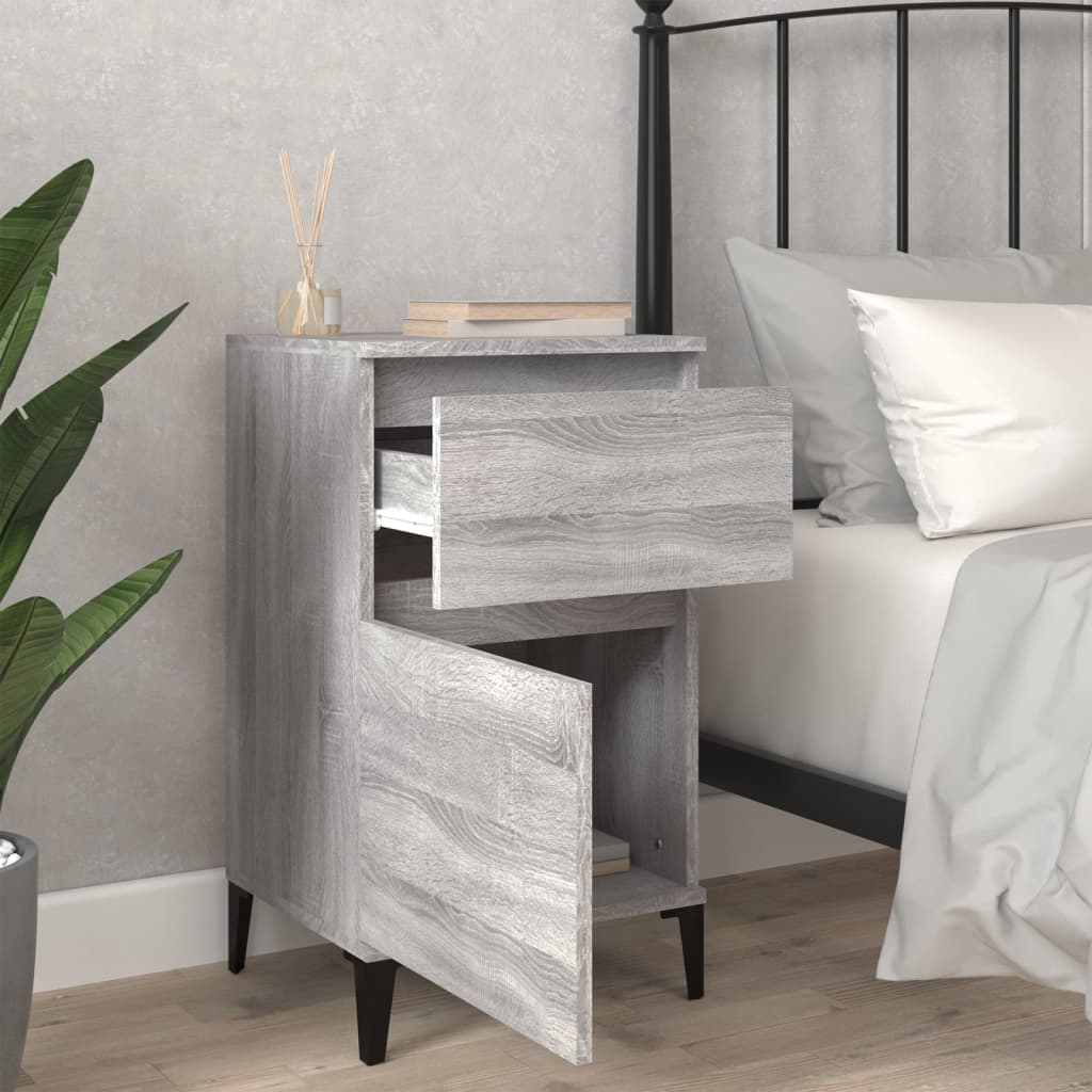 Comodini 2 pz Grigio Sonoma 40x35x70 cm - homemem39