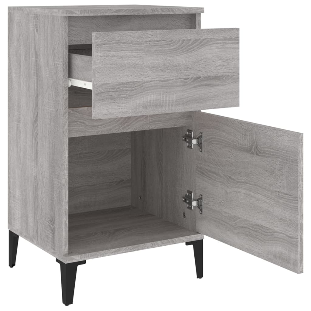 Comodini 2 pz Grigio Sonoma 40x35x70 cm - homemem39