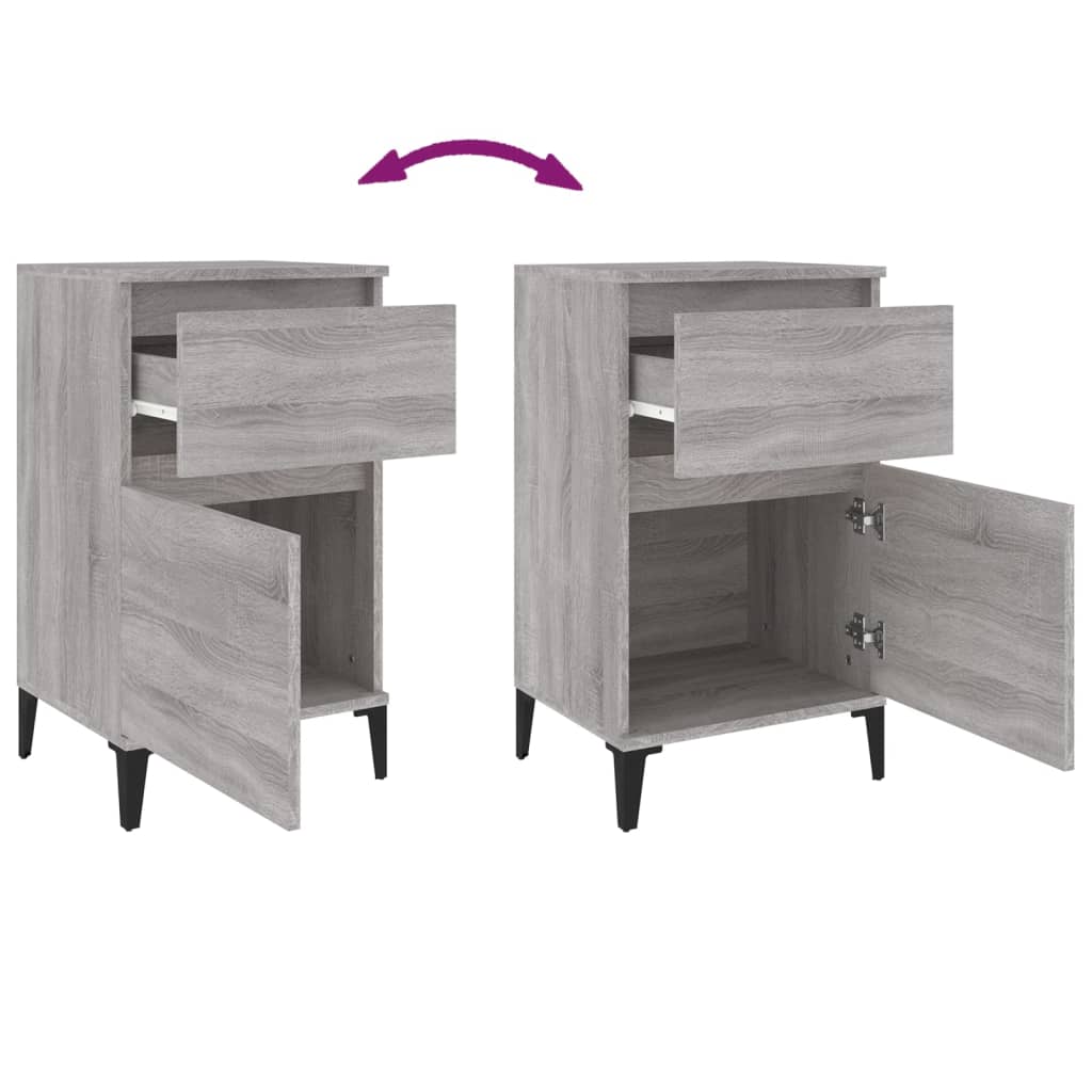 Comodini 2 pz Grigio Sonoma 40x35x70 cm - homemem39
