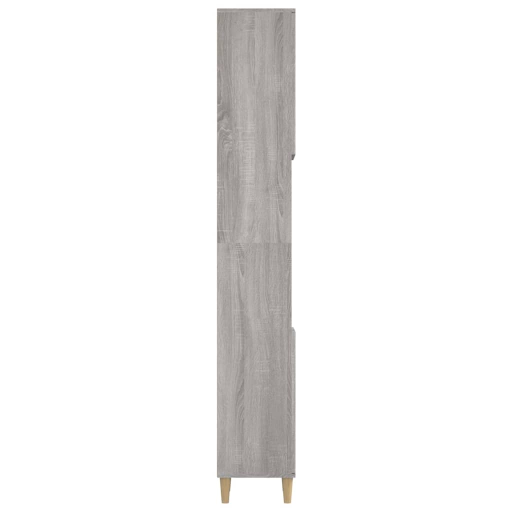 Armadietto Bagno Grigio Sonoma 30x30x190cm in Legno Multistrato - homemem39
