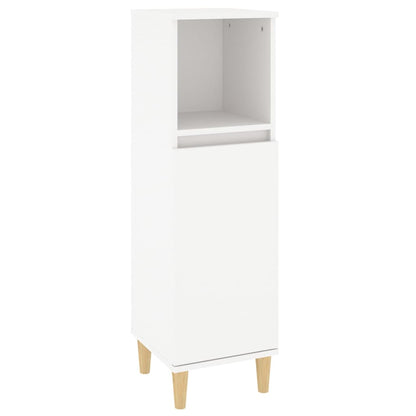 Armadietto da Bagno Bianco 30x30x100 cm in Legno Multistrato | homemem39