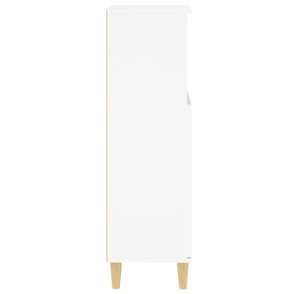 Armadietto da Bagno Bianco 30x30x100 cm in Legno Multistrato | homemem39