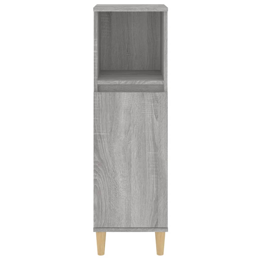 Armadietto Bagno Grigio Sonoma 30x30x100cm in Legno Multistrato | homemem39