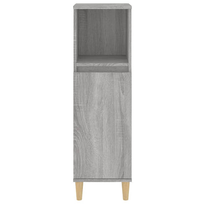 Armadietto Bagno Grigio Sonoma 30x30x100cm in Legno Multistrato | homemem39