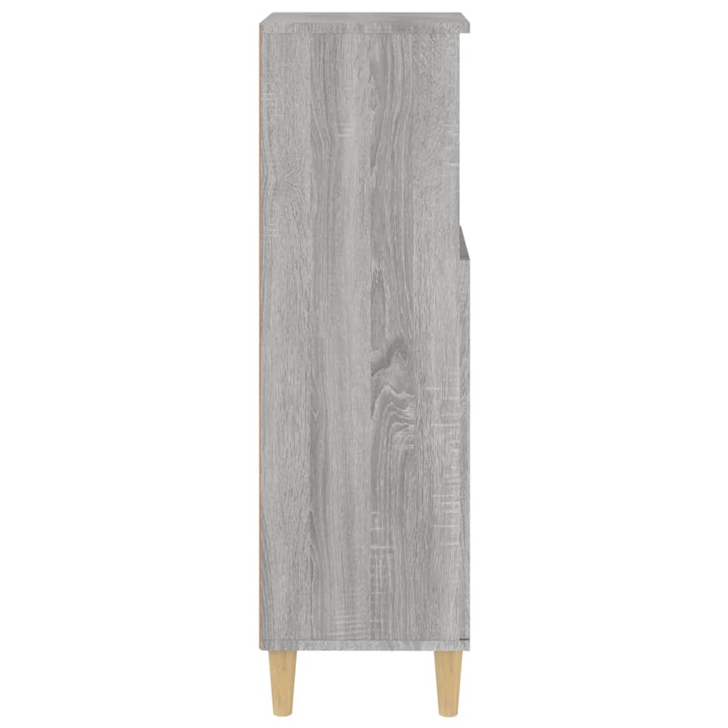 Armadietto Bagno Grigio Sonoma 30x30x100cm in Legno Multistrato | homemem39