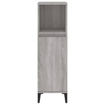 Armadietto Bagno Grigio Sonoma 30x30x100cm in Legno Multistrato - homemem39