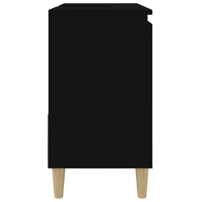 Armadietto da Bagno Nero 65x33x60 cm in Legno Multistrato - homemem39