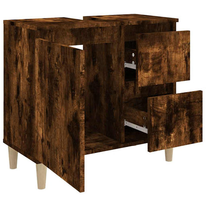 Armadietto Bagno Rovere Fumo 65x33x60 cm in Legno Multistrato | homemem39