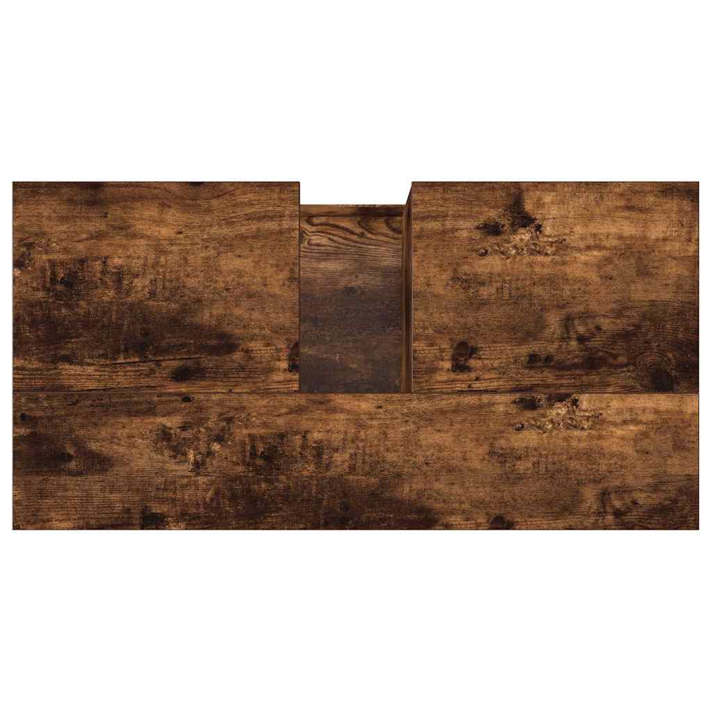 Armadietto Bagno Rovere Fumo 65x33x60 cm in Legno Multistrato