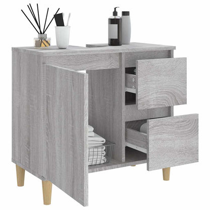 Armadietto Bagno Grigio Sonoma 65x33x60 cm in Legno Multistrato