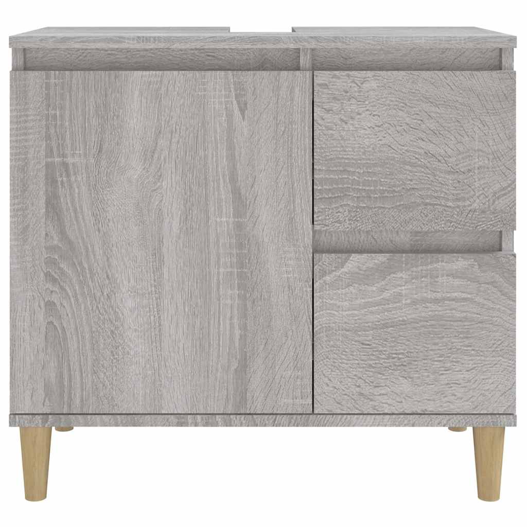 Armadietto Bagno Grigio Sonoma 65x33x60 cm in Legno Multistrato