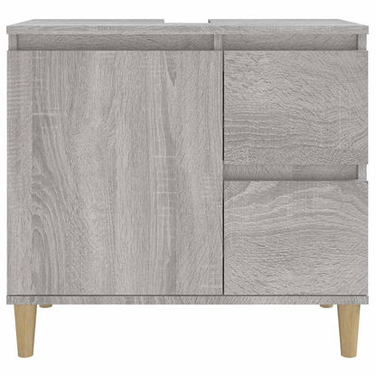 Armadietto Bagno Grigio Sonoma 65x33x60 cm in Legno Multistrato
