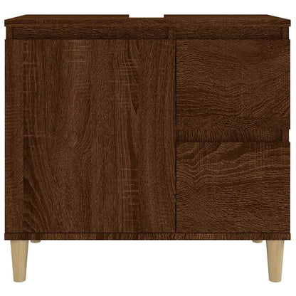 Armadietto Bagno Rovere Marrone 65x33x60cm in Legno Multistrato - homemem39
