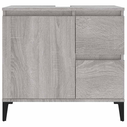 Armadietto Bagno Grigio Sonoma 65x33x60 cm in Legno Multistrato - homemem39