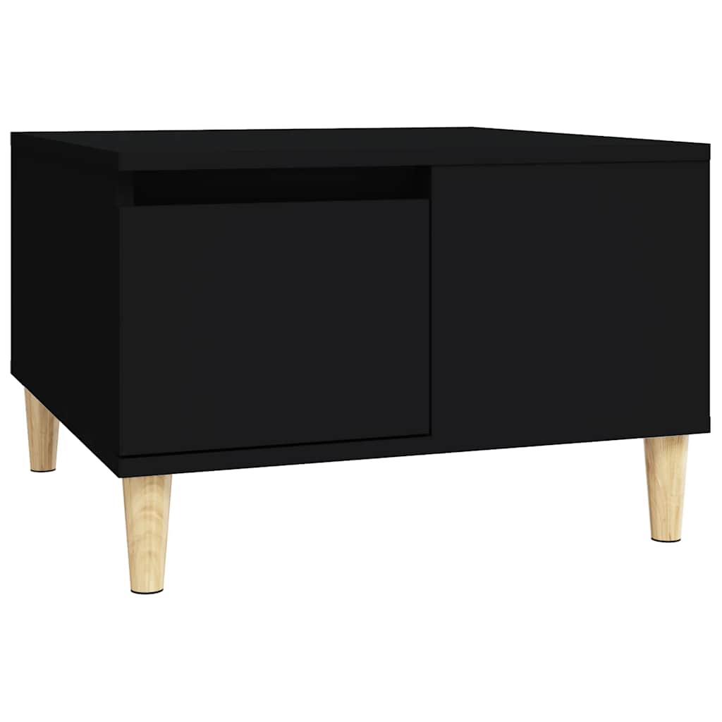 Tavolino da Salotto Nero 55x55x36,5 cm in Legno Multistrato | homemem39