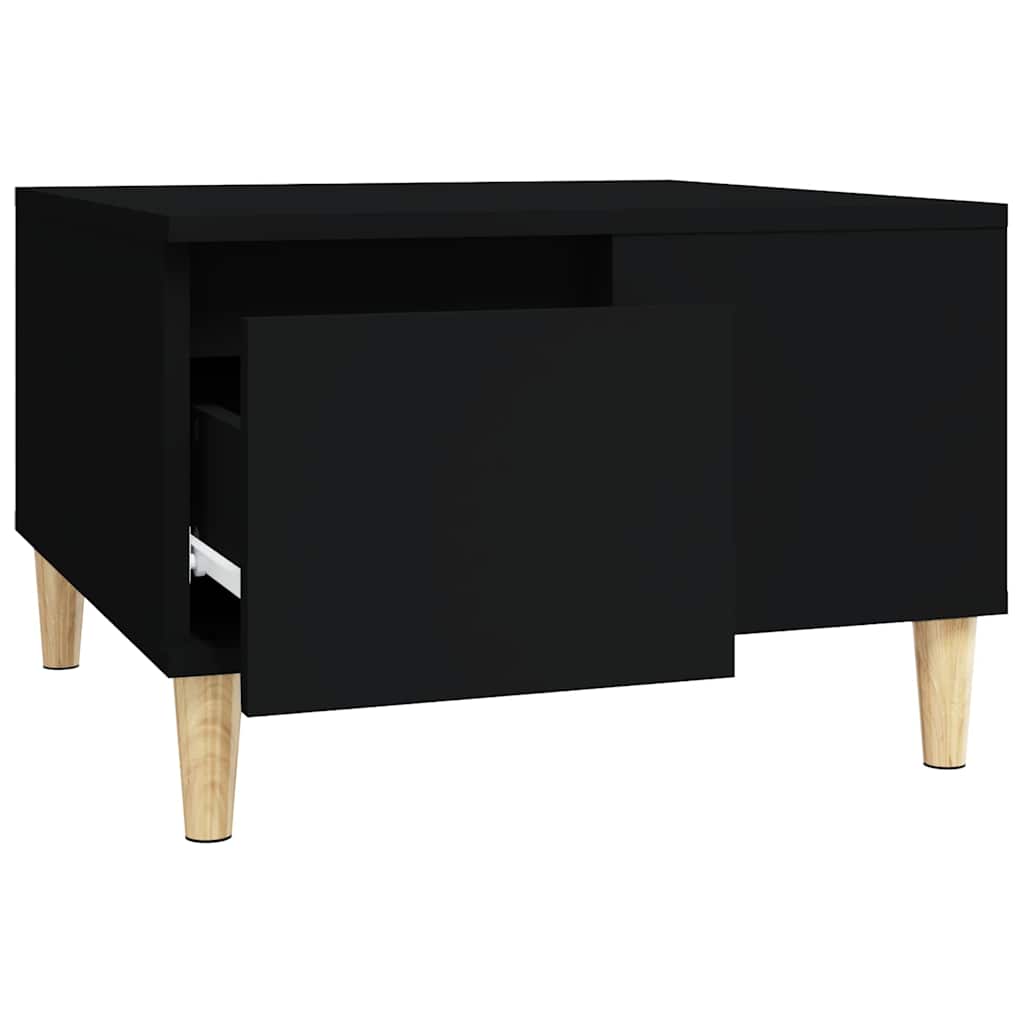 Tavolino da Salotto Nero 55x55x36,5 cm in Legno Multistrato | homemem39