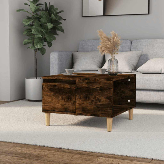 Tavolino da Salotto Rovere Fumo 55x55x36,5 cm Legno Multistrato | homemem39