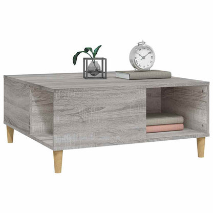 Tavolino Salotto Grigio Sonoma 80x80x36,5 cm Legno Multistrato