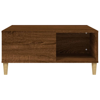 Tavolino Salotto Rovere Marrone 80x80x36,5 cm Legno Multistrato | homemem39
