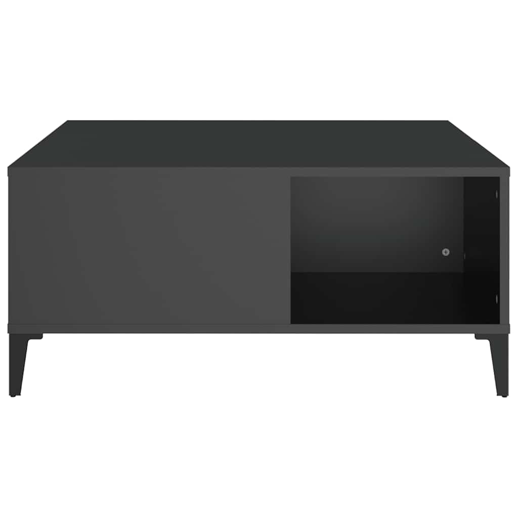 Tavolino da Salotto Nero 80x80x36,5 cm in Legno Multistrato | homemem39