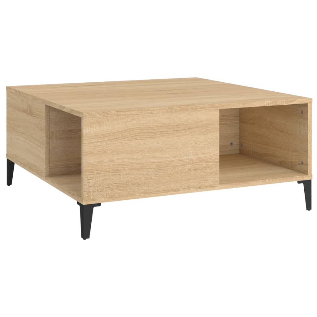 Tavolino Salotto Rovere Sonoma 80x80x36,5 cm Legno Multistrato | homemem39