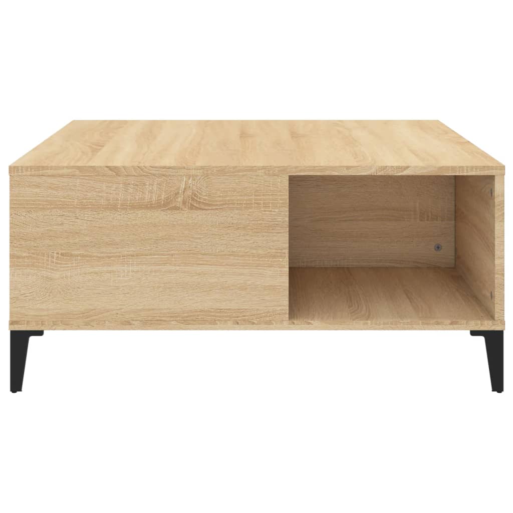 Tavolino Salotto Rovere Sonoma 80x80x36,5 cm Legno Multistrato | homemem39