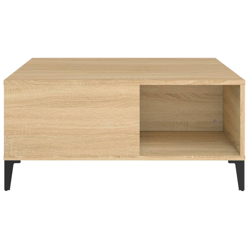 Tavolino Salotto Rovere Sonoma 80x80x36,5 cm Legno Multistrato | homemem39