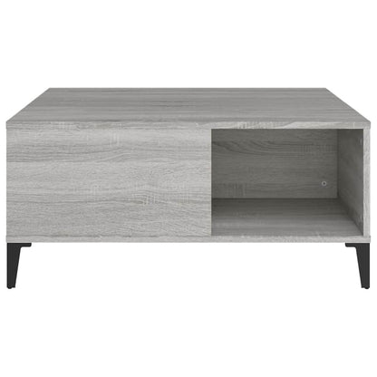 Tavolino Salotto Grigio Sonoma 80x80x36,5 cm Legno Multistrato