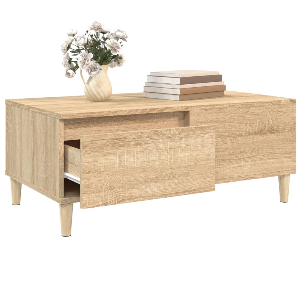 Tavolino Salotto Rovere Sonoma 90x50x36,5 cm Legno Multistrato | homemem39