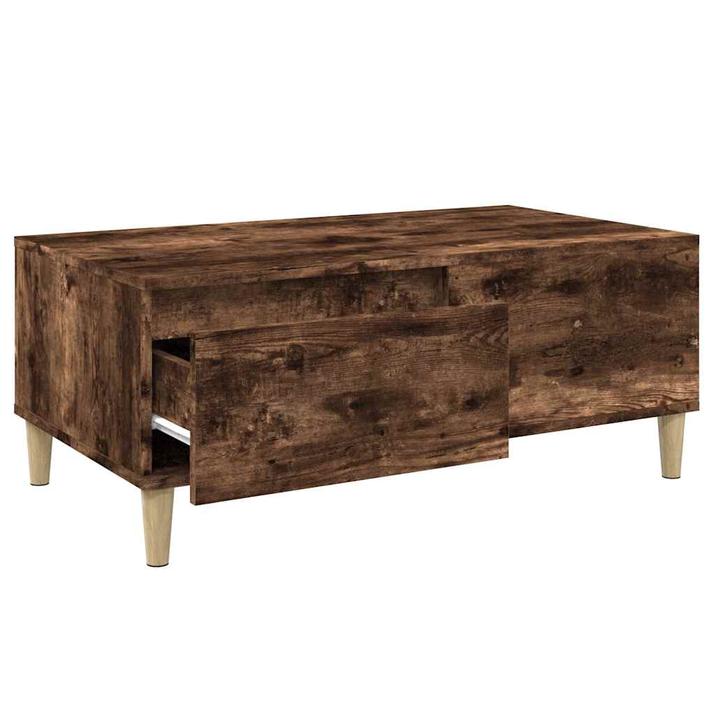 Tavolino da Salotto Rovere Fumo 90x50x36,5 cm Legno Multistrato | homemem39