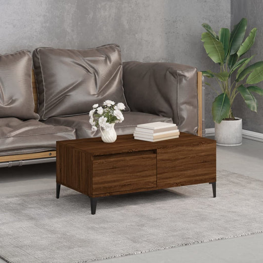 Tavolino da Salotto Rovere Marrone 90x50x36,5 cm in Multistrato | homemem39