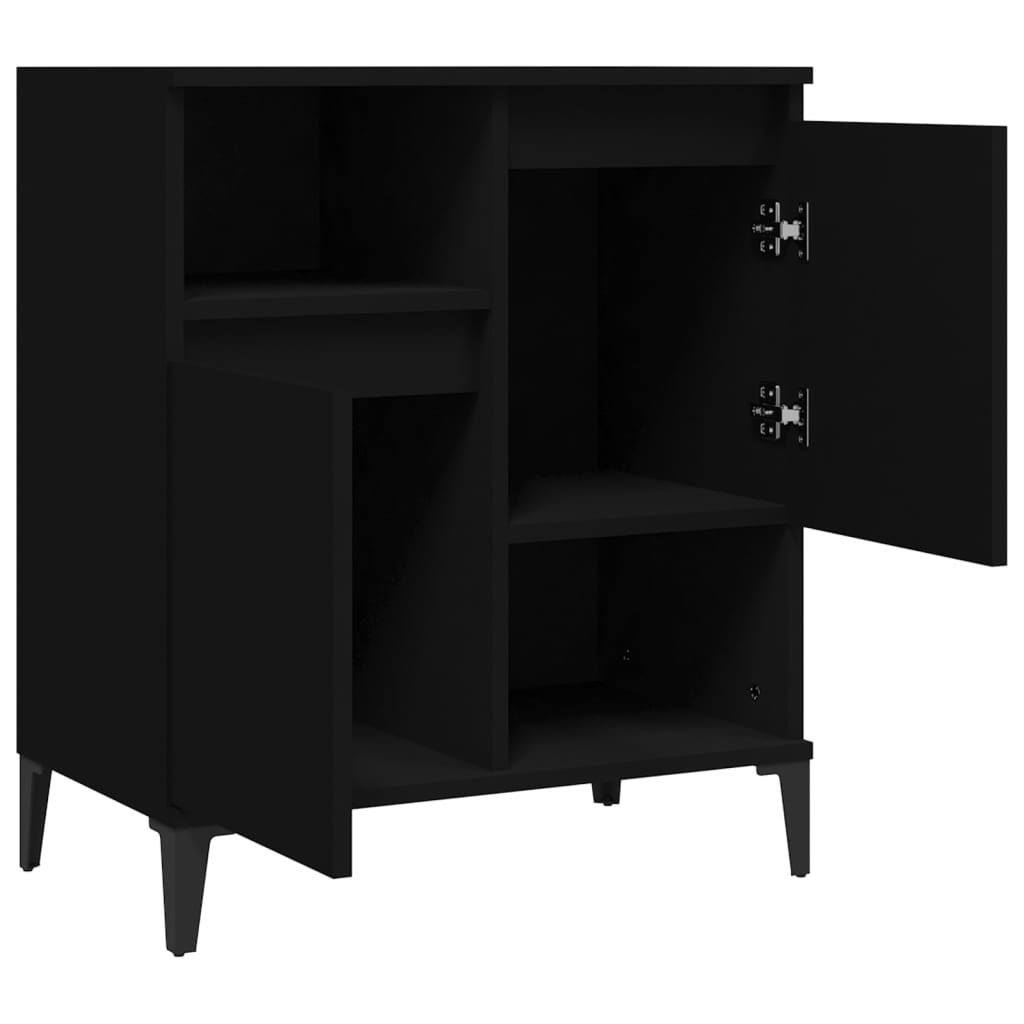 Credenza Nero 60x35x70 cm in Legno Multistrato