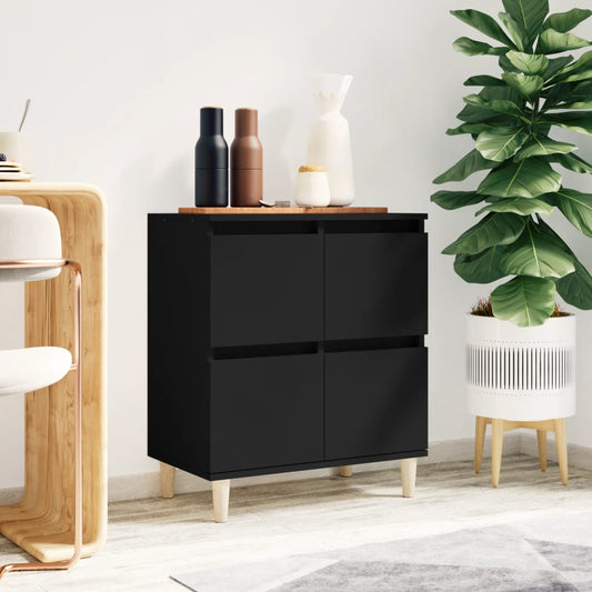 Credenza Nero 60x35x70 cm in Legno Multistrato