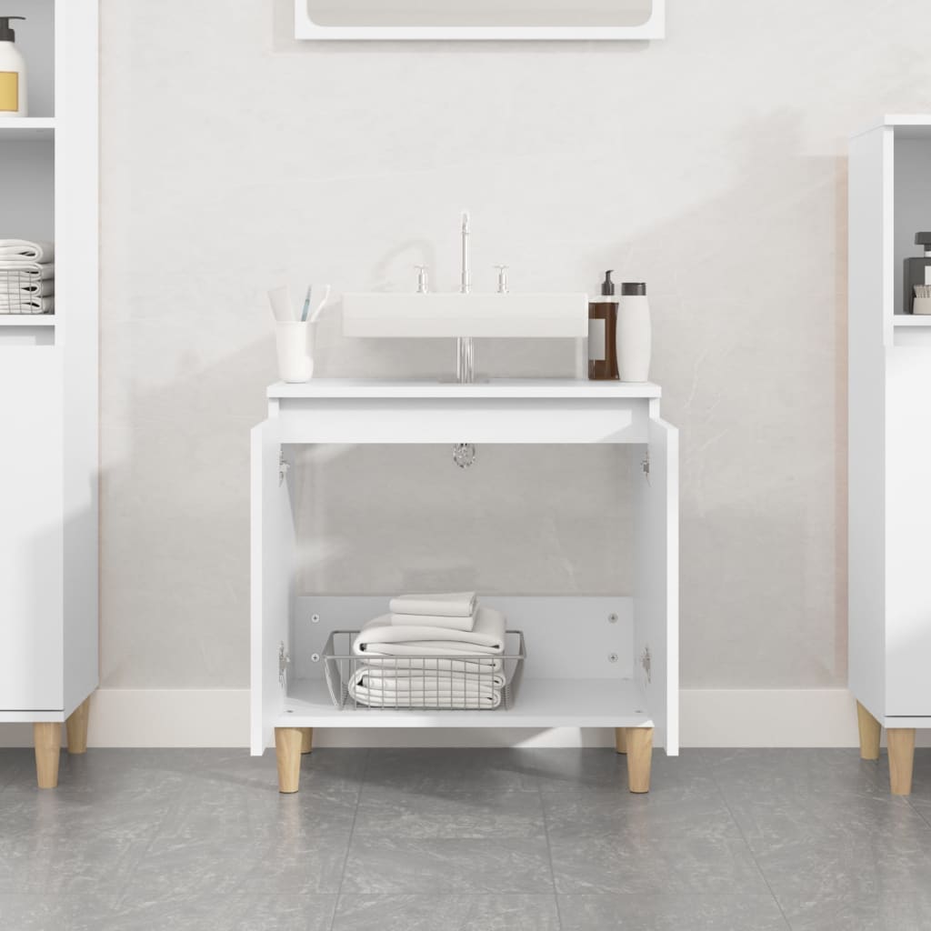 Mobile Lavabo Bianco 58x33x60 cm in Legno Multistrato - homemem39