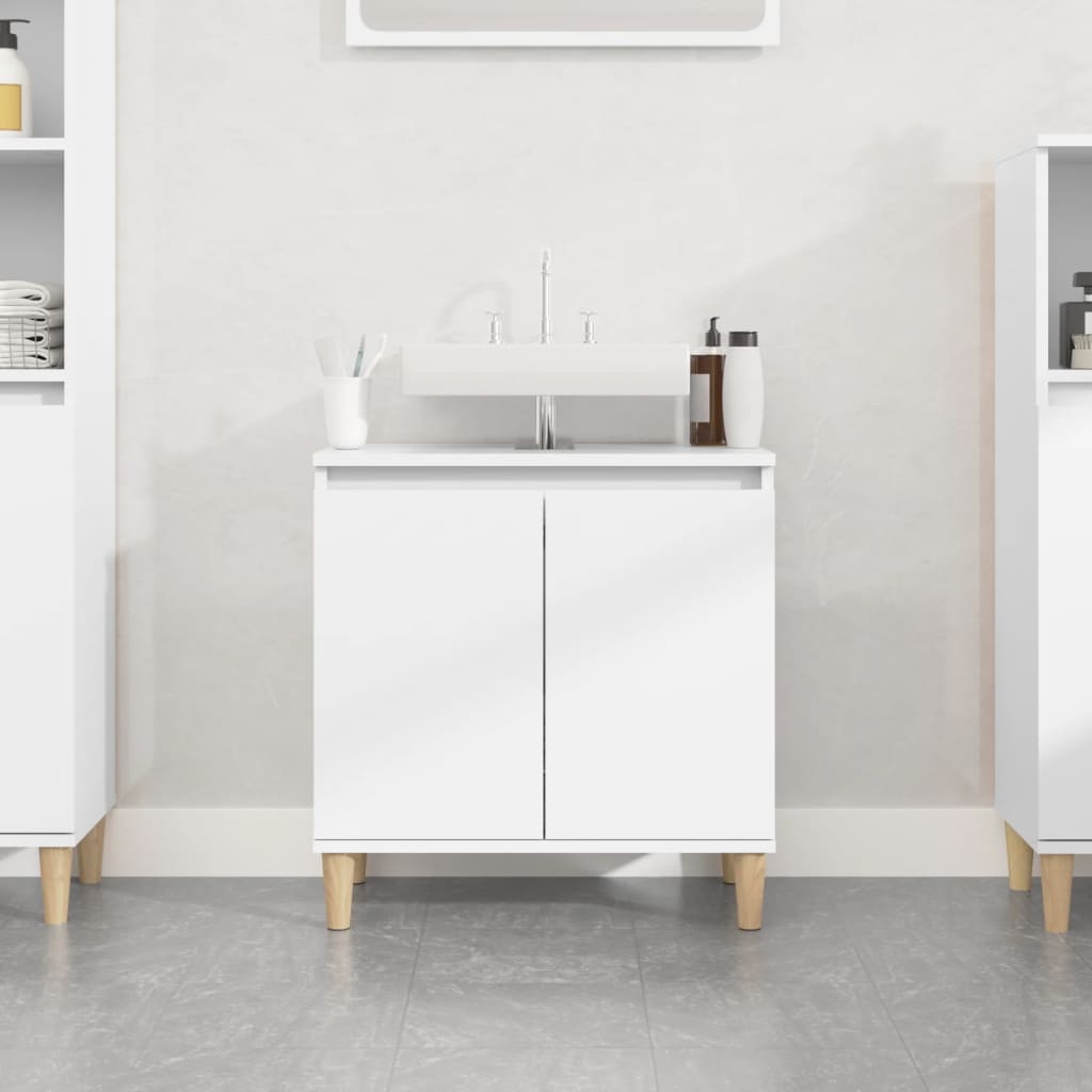 Mobile Lavabo Bianco 58x33x60 cm in Legno Multistrato - homemem39