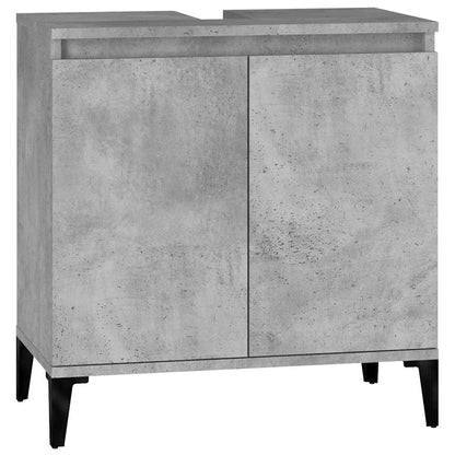Mobile Lavabo Grigio Cemento 58x33x60 cm in Legno Multistrato | homemem39