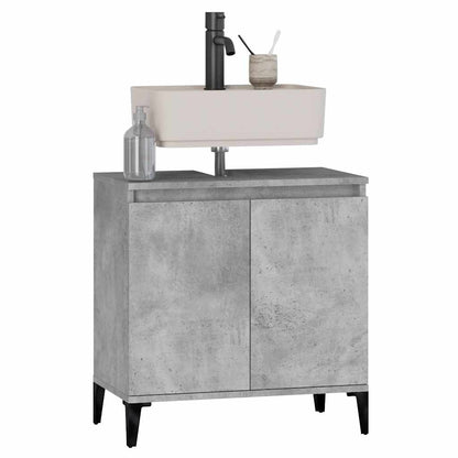 Mobile Lavabo Grigio Cemento 58x33x60 cm in Legno Multistrato | homemem39