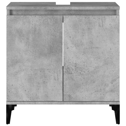 Mobile Lavabo Grigio Cemento 58x33x60 cm in Legno Multistrato | homemem39