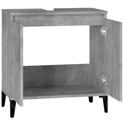 Mobile Lavabo Grigio Cemento 58x33x60 cm in Legno Multistrato | homemem39
