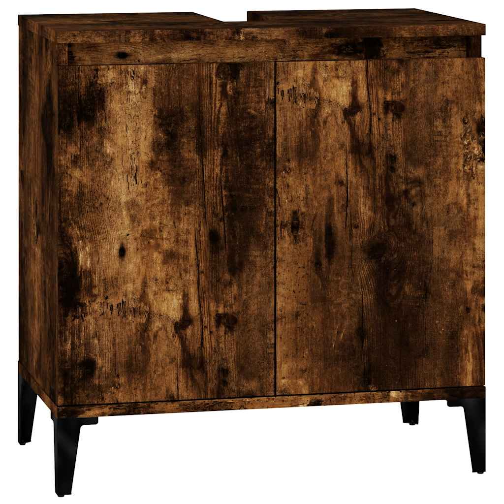 Mobile Lavabo Rovere Fumo 58x33x60 cm in Legno Multistrato | homemem39