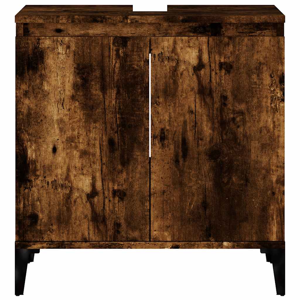 Mobile Lavabo Rovere Fumo 58x33x60 cm in Legno Multistrato | homemem39