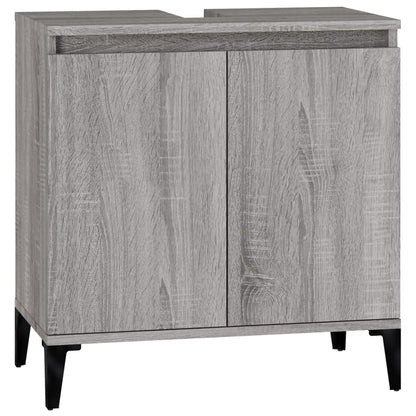 Mobile Lavabo Grigio Sonoma 58x33x60 cm in Legno Multistrato - homemem39