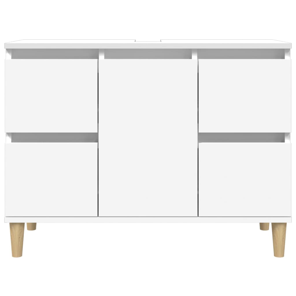 Mobile Lavabo Bianco 80x33x60 cm in Legno Multistrato - homemem39