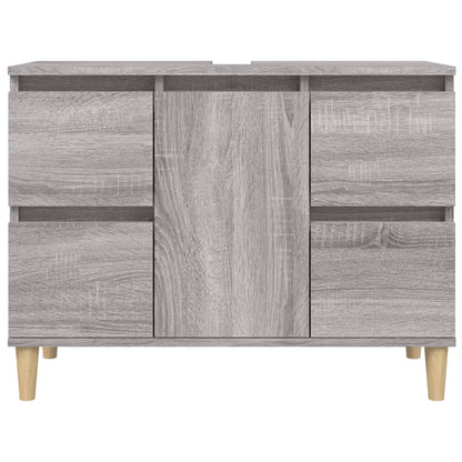 Mobile Lavabo Grigio Sonoma 80x33x60 cm in Legno Multistrato - homemem39