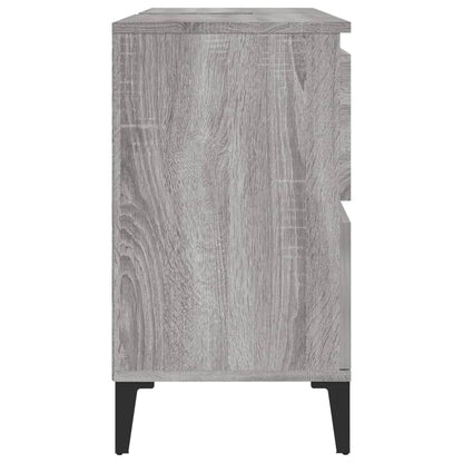 Mobile Lavabo Grigio Sonoma 80x33x60 cm in Legno Multistrato - homemem39