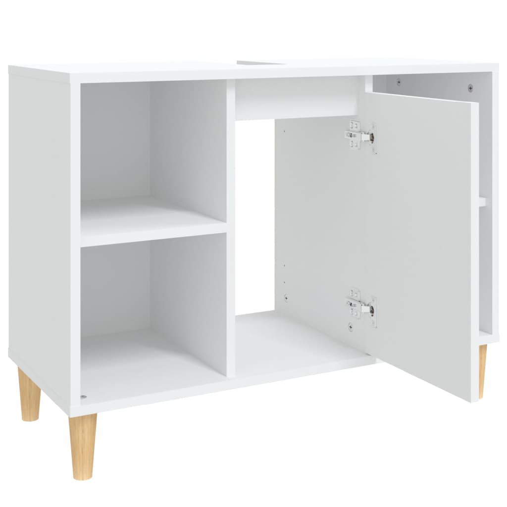 Mobile Lavabo Bianco 80x33x60 cm in Legno Multistrato | homemem39