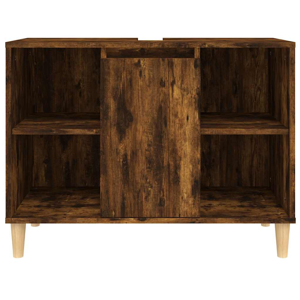 Mobile Lavabo Rovere Fumo 80x33x60 cm in Legno Multistrato | homemem39