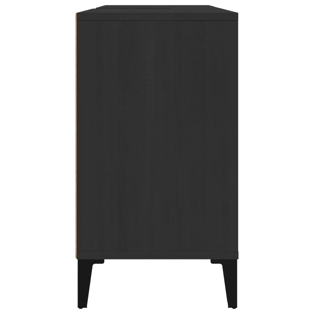 Mobile Lavabo Nero 80x33x60 cm in Legno Multistrato | homemem39