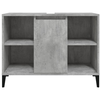 Mobile Lavabo Grigio Cemento 80x33x60 cm in Legno Multistrato