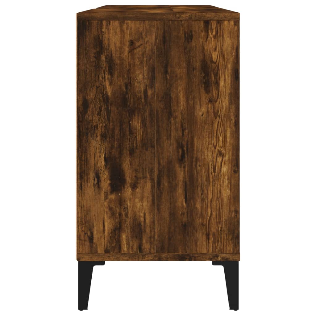 Mobile Lavabo Rovere Fumo 80x33x60 cm in Legno Multistrato | homemem39